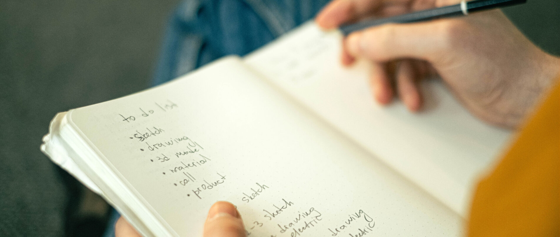 header image of a person writing in a notebook their likes and dislikes